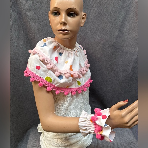 Vintage | Accessories | Vintage Polka Dot Clown Ruff Costume Ruffle ...